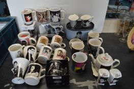 Elvis Presley Mug Collection, Teapot, and Cruet