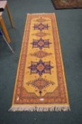 Aztec Design Woven Runner Rug 215x67cm