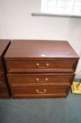 Darkwood Three Drawer Storage Chest