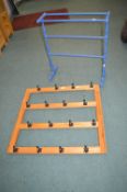 Wall Hanging Hook Board, and a Blue Painted Towel Rail