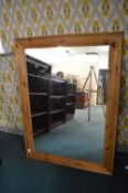 Large Pine Framed Mirror
