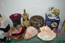 Decorative Glassware and Shells