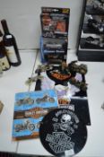 Harley Davidson Collectibles, Metal Signs, and Diecast Bike Kits, etc.