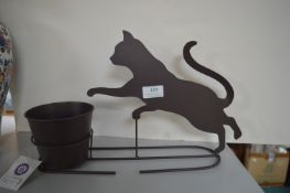 Metal Cat Planter
