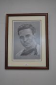 Framed Jim Clark Motorcycle Print by W. Newham