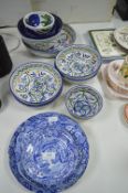 Blue & White and Floral Tableware