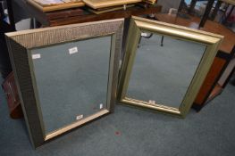 2x Gilt Framed Mirrors