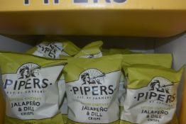 *40g Bags of Pipers Jalapeno & Dill Crisps
