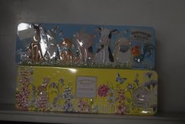 *2x 225g Tins of Farmhouse Biscuits and Leamon Curd Biscuits