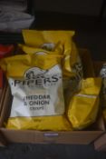 *6x 150g Bags of Pipers Cheddar & Onion Crisps