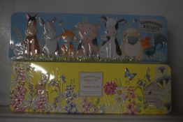 *2x 225g Tins of Farmhouse Biscuits and Leamon Curd Biscuits