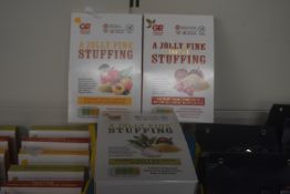 *3x Gordon Rhodes Stuffing: 1x Apricot, 1x Festive, and 1x Sage