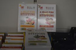 *3x Gordon Rhodes Stuffing: 1x Apricot, 1x Festive, and 1x Sage