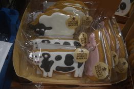 9x Assorted Cow, Pig, and Sheep Gingerbread Biscuits