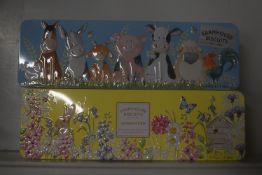 *2x 225g Tins of Farmhouse Biscuits and Leamon Curd Biscuits