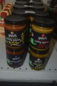 4x 280g of Yau’s Cooking Sauces Including Thai Satay, Hot Chinese Curry, Thai Yellow Curry, and