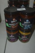 4x 280g of Assorted Yau’s Cooking Sauces and Pastes