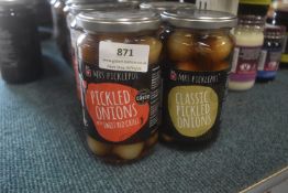 2x Mrs Picklepot Pickled Onions: Classic, and Sweet Red Chilli