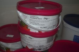 2x 2kg of Cranberry Sauce BBD: Jan 27