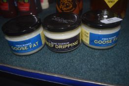 3x 210ml of Highgrove: Beef Dripping, and 2x Goose Fat