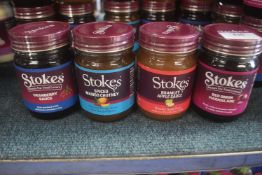 Stokes Red Onion Marmalade, Bramley Apple Sauce, Spiced Mago Chutney, and Cranberry Sauce