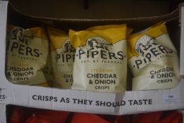 *11x 150g Bags of Pipers Chedder & Onion Crisps