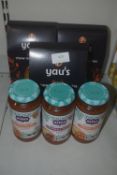3x Packs of Yau’s Thick Chow Mein Noodles, and 3x Alfez Cooing Sauces