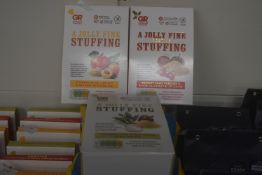 *3x Gordon Rhodes Stuffing: 1x Apricot, 1x Festive, and 1x Sage