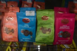 *8x Assorted Bags of Zaini Chocolate Eggs: 2x Pistachio, 2x Gianduia Assorted, 2x Milk Chocolate,
