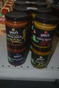 4x 280g of Yau’s Cooking Sauces Including Thai Satay, Hot Chinese Curry, Thai Yellow Curry, and