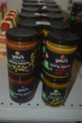 4x 280g of Yau’s Cooking Sauces Including Thai Satay, Hot Chinese Curry, Thai Yellow Curry, and