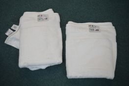 *2x Grandeur White Bath Towels 76x147cm