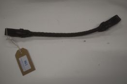 Stubben Leather Platted Round Saddle Strap in Black