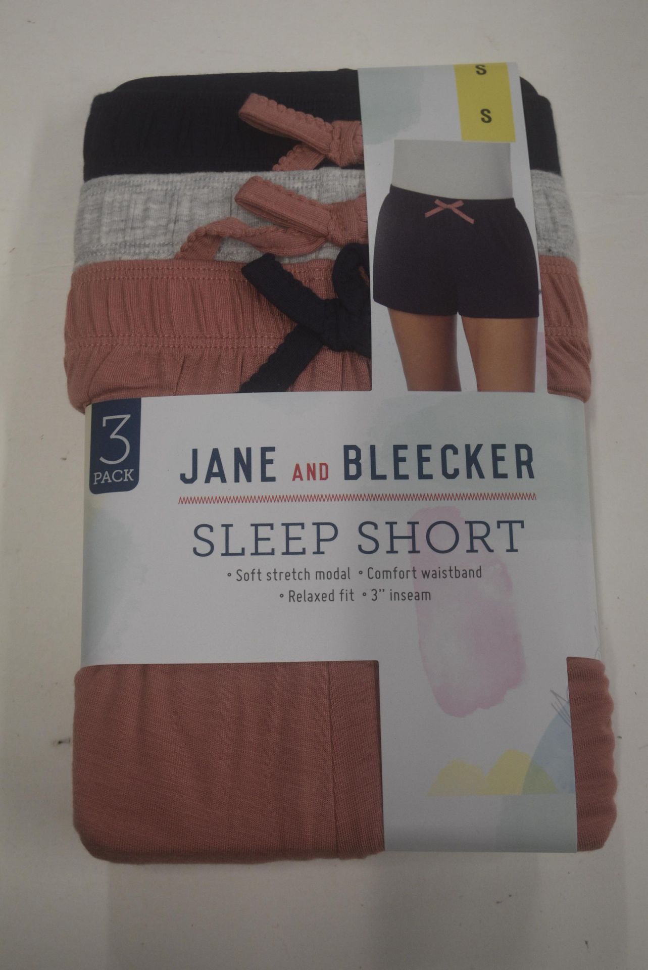 *Jane & Bleecker Sleep Shorts 3pk Size: S