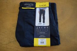 *Jachs New York Five Pocket Straight Fit Comfort Stretch Trousers in Navy Size: 32x30