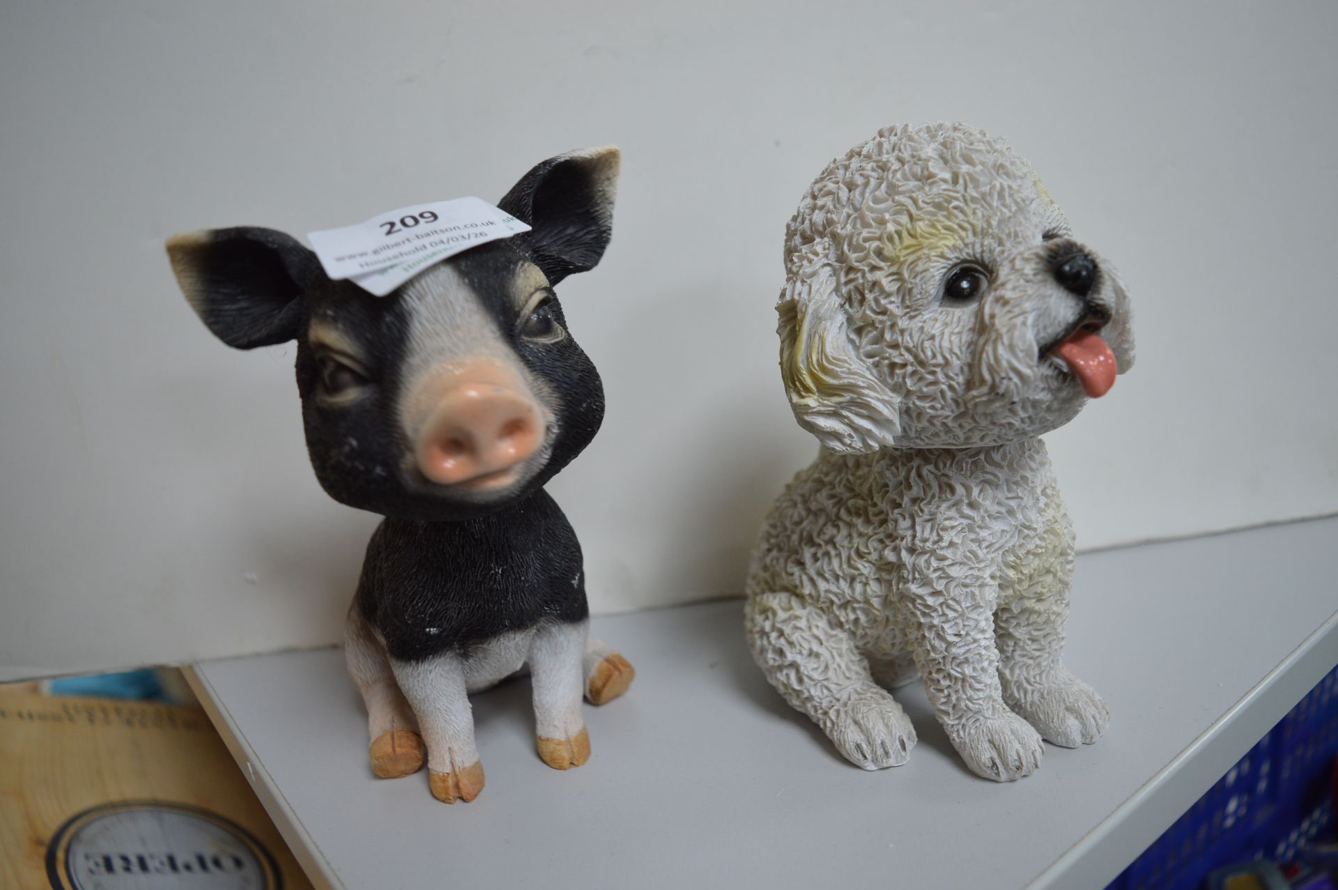 Pig and Dog Ornaments