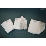 *3x Grandeur White Bath Towels 76x147cm (require washing)