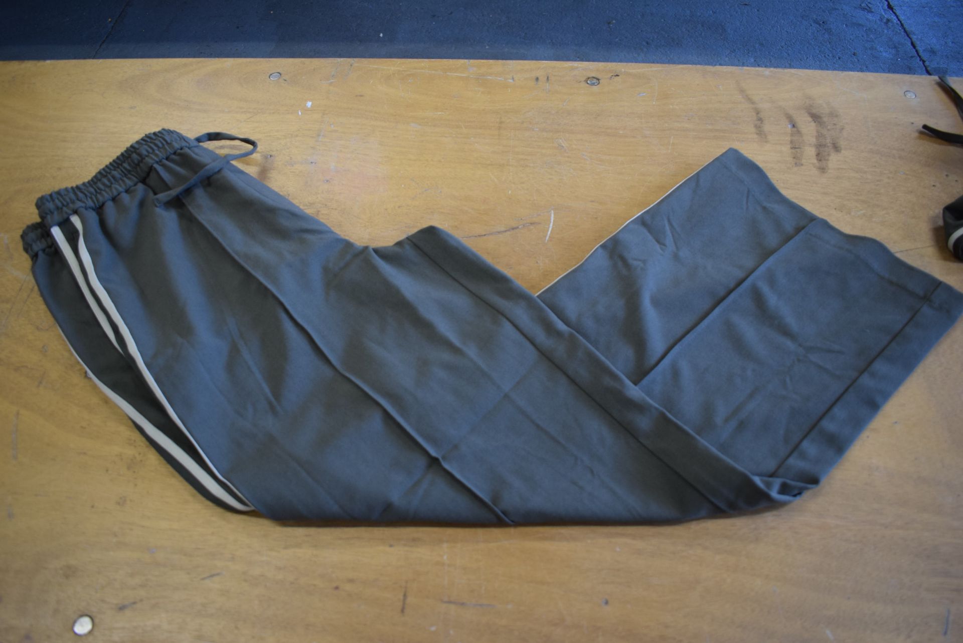 *Green Side Stripe Wide Leg Trousers Size: L