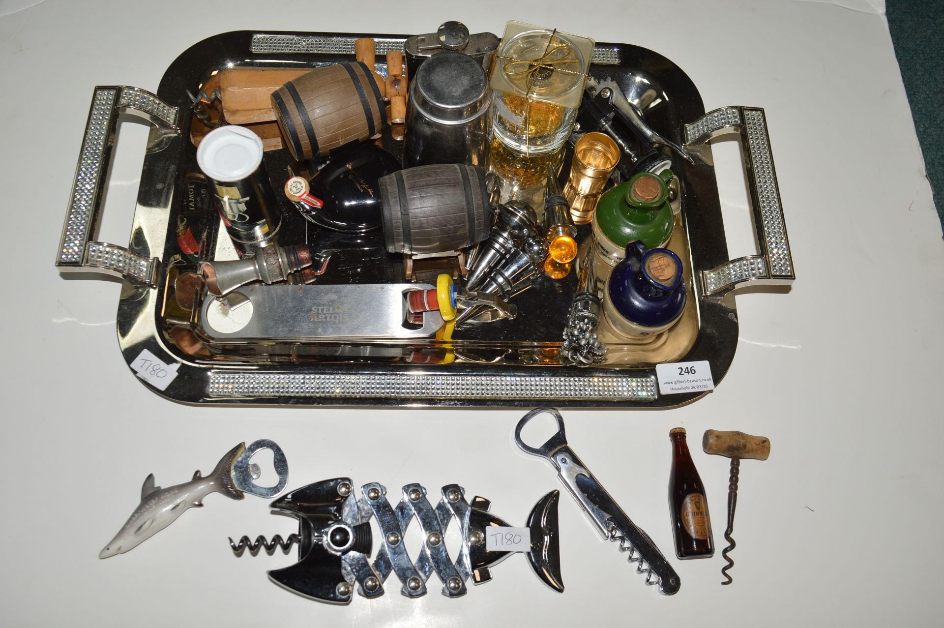 Whiskey Miniatures, Corkscrews, Hip Flask, etc.