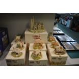 1x Large and 10x Small Lilliput Lane Cottage