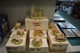 1x Large and 10x Small Lilliput Lane Cottage