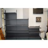 Quantity of Black Metal Adjustable Industrial Style Shelving