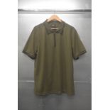 *Ernest Sewn Green Half Zip Polo Top Size: L