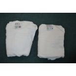 *2x Grandeur White Bath Towels 76x147cm