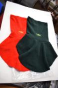 2x Full Monty Fleecy Snoods (1x green, 1x red)