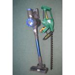 Green Note Stick Vacuum Cleaner, and a Hedge Trimmer (no battery)