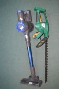 Green Note Stick Vacuum Cleaner, and a Hedge Trimmer (no battery)