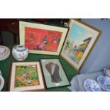 Japanese and Chinese Prints and a Ginger Jar