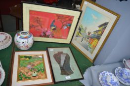 Japanese and Chinese Prints and a Ginger Jar