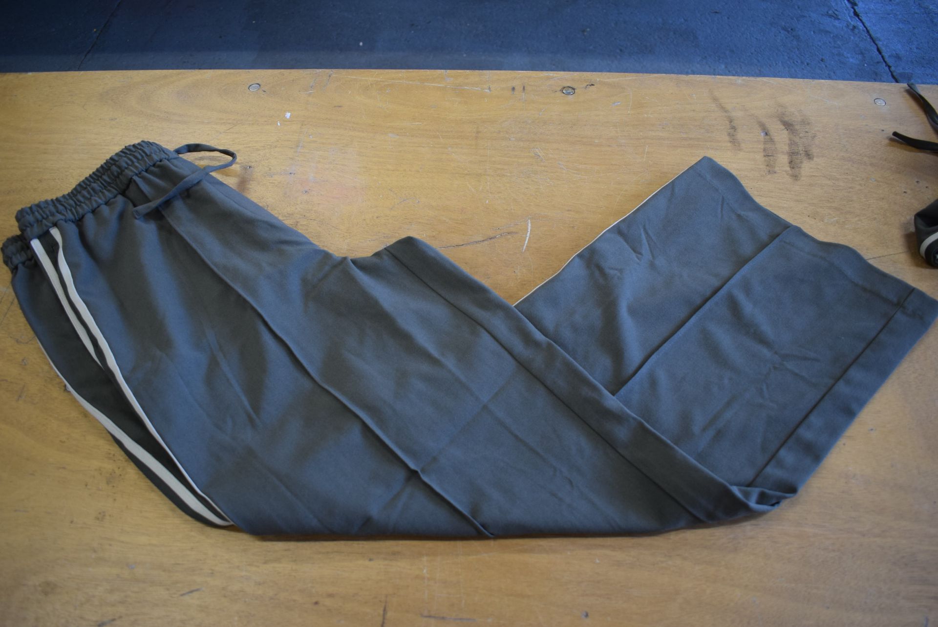 *Green Side Stripe Wide Leg Trousers Size: L